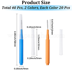 40Pcs 2 Colors Plastic Cleaning Brushes&nbsp;AJEW-CN0003-98