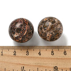 天然ヒョウ皮ジャスパーの丸いボールの置物、自宅やオフィスのデスクトップの装飾用の彫像  20mm&nbsp;G-P532-02A-20