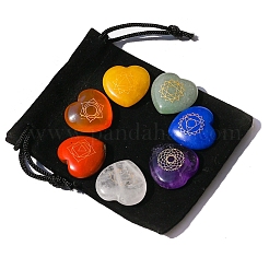 7Pcs Natural Chakra Heart Stone Set&nbsp;PW-WGA6C7E-01