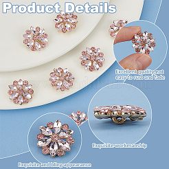 10Pcs Alloy Rhinestone Shank Buttons&nbsp;BUTT-FG0001-41A