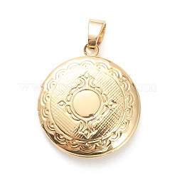 Brass Locket Pendants&nbsp;KK-P199-06G