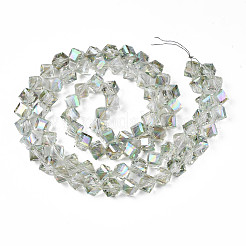Electroplate Transparent Glass Beads Strands&nbsp;EGLA-N002-29-C03