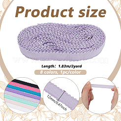8Pcs 8 Colors Flat Nylon Lace Trim&nbsp;OCOR-BC0009-42