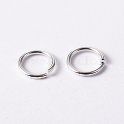 Silver Color Plated Brass Open Jump Rings&nbsp;X-JRC8MM-S