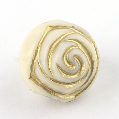 Flower Plating Acrylic Beads&nbsp;PACR-Q102-98A