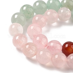 Chakra Natural Yellow Jade & Crystal Quartz & Green Aventurine & Rose Quartz & Carnelian & Sodalite & Amethyst Beads Strands&nbsp;G-NH0002-E03-10mm
