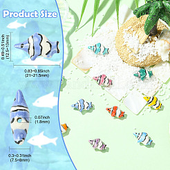 10 個 10 色の手作り磁器ビーズ  手描きの陶器ビーズ  魚  ミックスカラー  21~21.5x12.5~13x7.5~8mm  穴：1.8mm  1pc /カラー&nbsp;PORC-CJ0001-30