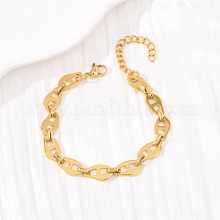 304 Stainless Steel Mariner Link Chains Bracelets for Women&nbsp;BJEW-F536-20G