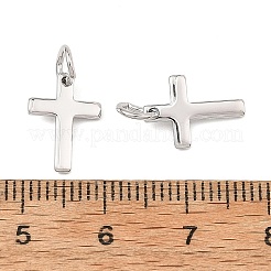 シーグレース真鍮チャーム  クロスチャーム  カドミウムフリーと鉛フリー＆ニッケルフリー  プラチナ  12.5x9x1mm  穴：3.5mm&nbsp;XGRQ6U411-919P