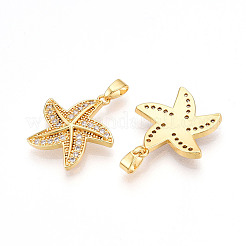 Brass Micro Pave Cubic Zirconia Pendants&nbsp;KK-T070-86G