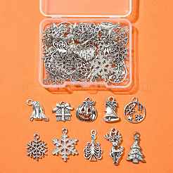 40Pcs 15 Styles Tibetan Style Christmas Alloy Pendants&nbsp;TIBEP-FS0001-42