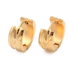 304 Stainless Steel Polishing Effect Hoop Earrings&nbsp;EJEW-M001-37G