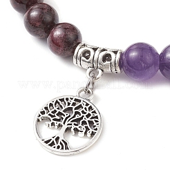 Chakra Gemstone Beaded Stretch Bracelets&nbsp;BJEW-JB10204-03