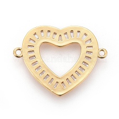 Brass Micro Pave Cubic Zirconia Links&nbsp;ZIRC-F093-17G