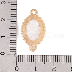合金ブルーエナメルコネクタチャーム  ナザールボンジュウリンク  ゴールドカラー  オーバル  24x13.5x2.5mm  穴：1.6mm&nbsp;ENAM-Z012-02F-G