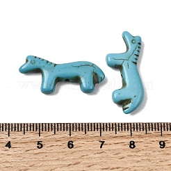 合成ターコイズビーズ  馬  染め  ターコイズ  12.5~13x28.5~29x4~4.5mm  穴：1.2mm&nbsp;G-B158-01E