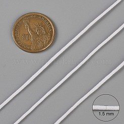 中国のワックスコットンコード  マクラメブレスレットネックレスジュエリー作り  ホワイト  1.5mm  約382.76ヤード（350m）/バンドル&nbsp;YC-S005-1.5mm-101