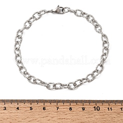201 Stainless Steel Cable Chain Bracelets&nbsp;STAS-T077-15P