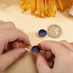 3 Pairs Brass Enamel Cufflinks&nbsp;BUTT-GL0001-09B