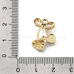 合金エナメルチャーム  ラインストーン付き  さくらんぼのチャーム  ゴールドカラー  ミックスカラー  20x13.5x3mm  穴：1.2mm&nbsp;FIND-H066-04G