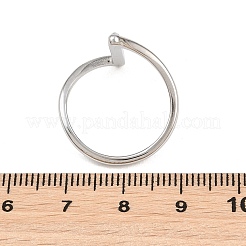 304 Stainless Steel Rhinestone Finger Rings for Women&nbsp;SA-CBA45D5-28B-P