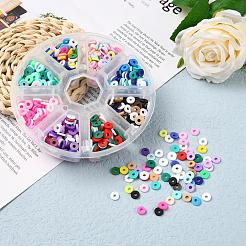 1200Pcs 8 Colors Handmade Polymer Clay Beads&nbsp;CLAY-YW0001-15B