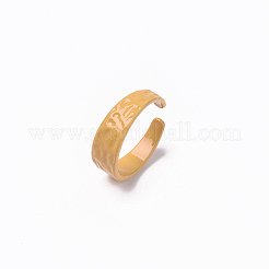 Spray Painted Alloy Cuff Rings&nbsp;RJEW-T011-12-RS