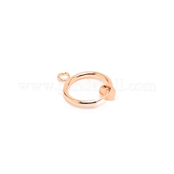 Brass Clip-on Hoop Earring Findings&nbsp;KK-WH0047-02B