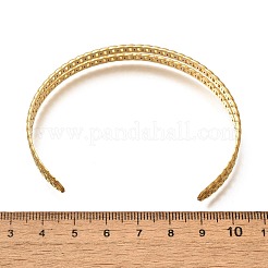 女性用 304 ステンレススチール オープンカフバングル  オーバル  内径：2-5/8x2インチ（6.55x5.05cm）&nbsp;BJEW-Z083-02G-08