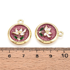 Rack Plating Alloy Enamel Pendants&nbsp;ENAM-N066-05KCG