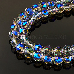 2 Strands Electroplate Transparent Glass Bead Strands&nbsp;EGLA-TA0001-34B