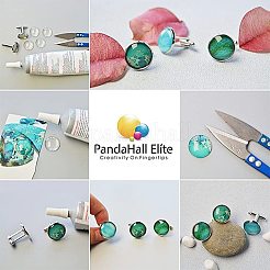 クリアガラスカボション  混合図形  透明  24.5x6mm&nbsp;GGLA-PH0004-02