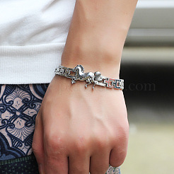 Horse Zinc Alloy Panther Chain Bracelets for Men&nbsp;FS-WG7867A-01