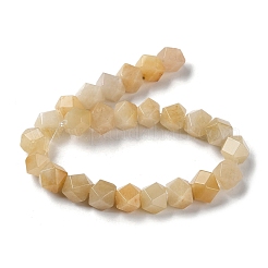 Natural Topaz Jade Star Cut Round Beads Strands&nbsp;G-M418-C15-01