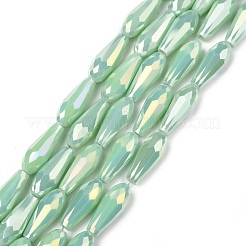 Electroplated Opaque Glass Beads Strands&nbsp;EGLA-L015-FR-B-01