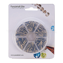 Tibetan Style Glue-on Flat Pad Bails&nbsp;PALLOY-PH0005-01AB