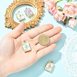 4Pcs 4 Colors Brass Micro Pave Cubic Zirconia Locket Pendants&nbsp;KK-CJ0005-55