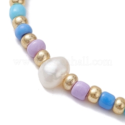 Rainbow Style Glass Seed Beads Braided Bead Bracelets for Women&nbsp;BJEW-JB10064