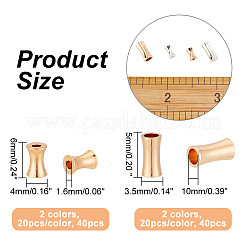 80Pcs 4 Style Brass Beads&nbsp;KK-AR0002-52