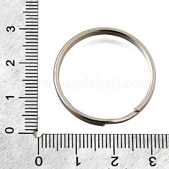 アイアン製キーリング  キーホルダー留め金のパーツ  プラチナ  28x3mm  内径：25mm&nbsp;FIND-Q003-16A-P
