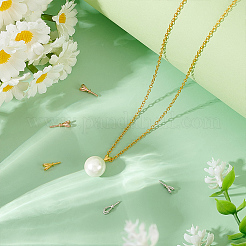 6個3色のスターリングシルバーペグベイルペンダント  片穴ビード用  ミックスカラー  10.5x3x3mm  穴：2x1.5mm  2個/カラー&nbsp;STER-BC0002-73