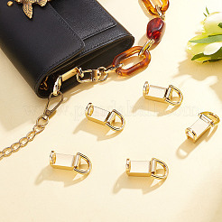 合金パッケージ留め具5セット  鉄ネジ付き  DIYアクセサリー用  ライトゴールド  3.7x1.8x1.8cm  穴：2.5mm&nbsp;PURS-WR0001-08