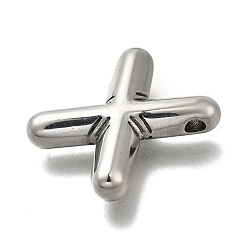304ステンレスペンダント  レターチャーム  変色防止  文字x  20.5x17x5mm  穴：3.4x2mm&nbsp;STAS-S166-01P-24