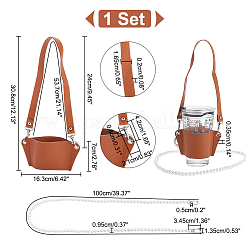 PU Leather Heat Resistant Reusable Cup Sleeve&nbsp;AJEW-WR0001-87A