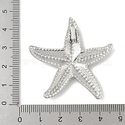 304ステンレスペンダント  ヒトデ  ステンレス鋼色  43.5x43x7mm  穴：5.5x3mm&nbsp;STAS-D376-11B-P