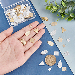 60Pcs 10 Style Brass Charms & Pendants&nbsp;KK-PH0004-71