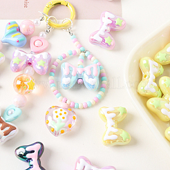 14Pcs 7 Colors Plating Acrylic Beads&nbsp;OACR-AN0001-01
