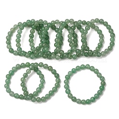 Dyed Natural Green Aventurine Beads Stretch Bracelets&nbsp;X-BJEW-Q305
