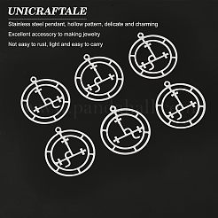 10Pcs 304 Stainless Steel Sigil of Lilith Pendants&nbsp;STAS-UN0028-57