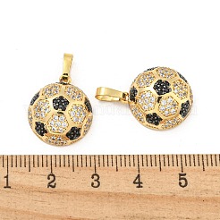 Rack Plating Brass Micro Pave Cubic Zirconia Pendants&nbsp;KK-P277-05G